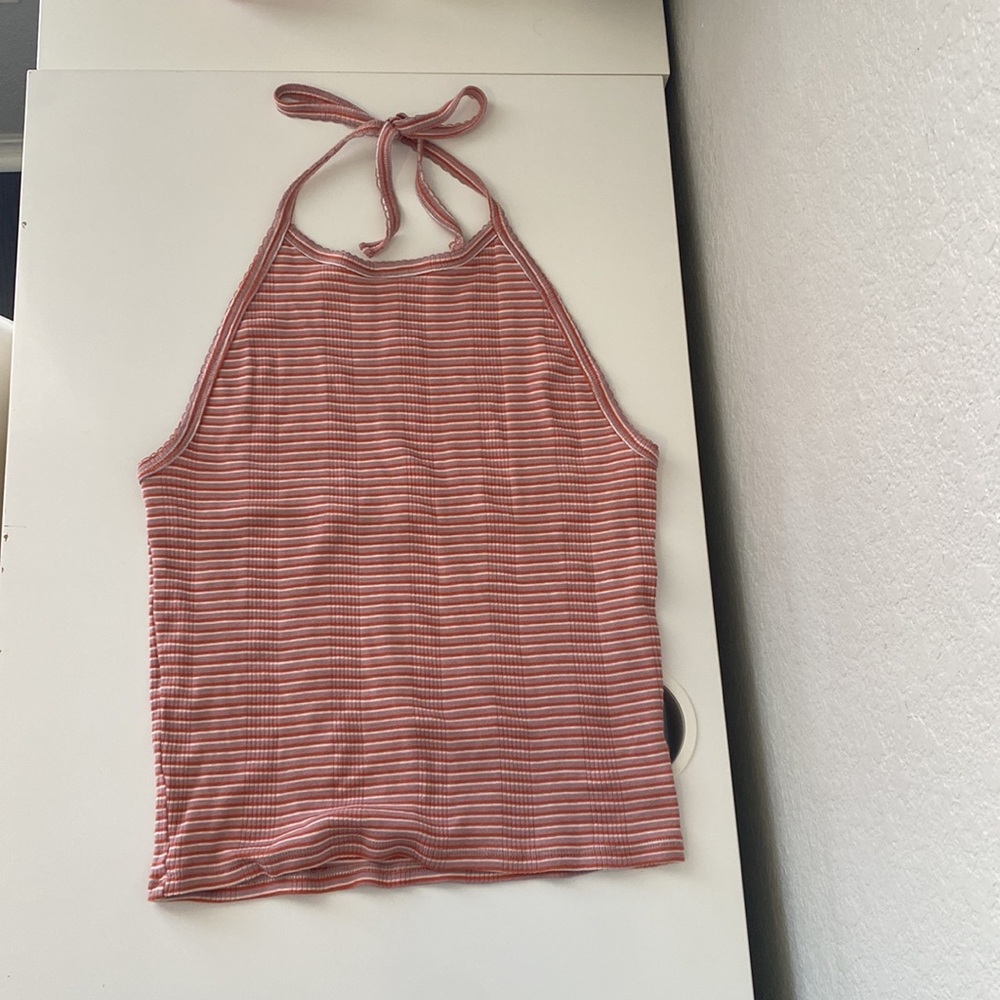 American Eagle Striped Halter Top